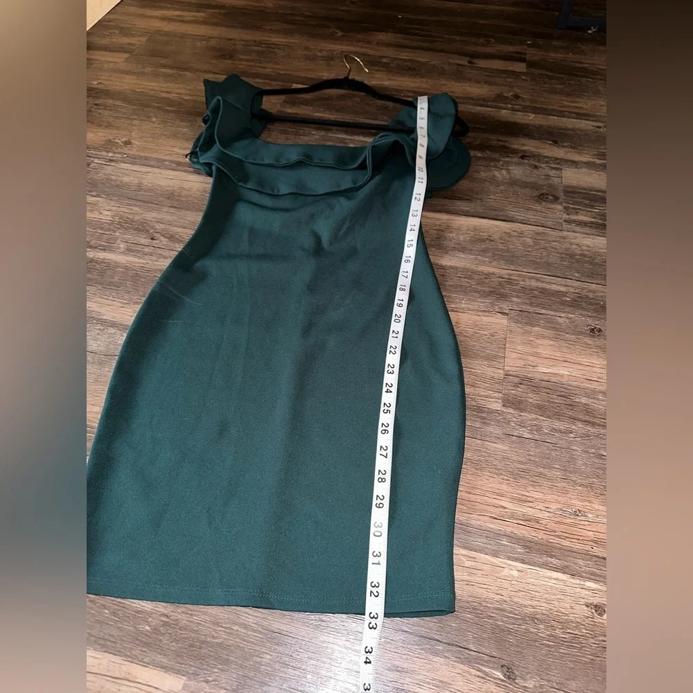 Mind Code Green Ruffle Dress Size Small - Picture 6 of 16